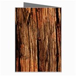 Brown Wooden Texture Greeting Card Right