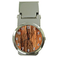 Brown Wooden Texture Money Clip Watches by nateshop