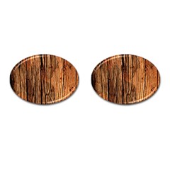 Brown Wooden Texture Cufflinks (oval) by nateshop