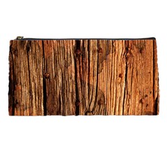 Brown Wooden Texture Pencil Case by nateshop