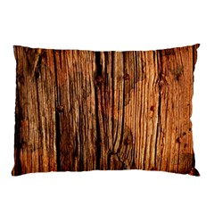 Brown Wooden Texture Pillow Case (two Sides) by nateshop