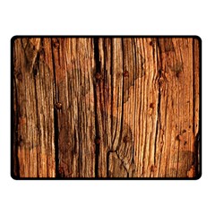 Brown Wooden Texture Two Sides Fleece Blanket (small) by nateshop