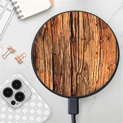 Brown Wooden Texture Wireless Fast Charger(black) by nateshop