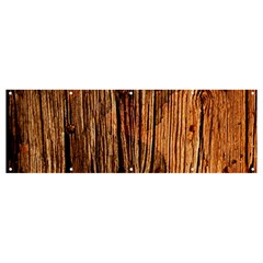 Brown Wooden Texture Banner And Sign 12  X 4  by nateshop