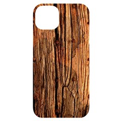 Brown Wooden Texture Iphone 14 Plus Black Uv Print Case