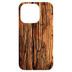 Brown Wooden Texture Iphone 14 Pro Black Uv Print Case by nateshop