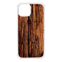 Brown Wooden Texture Iphone 14 Tpu Uv Print Case by nateshop