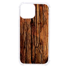 Brown Wooden Texture Iphone 13 Mini Tpu Uv Print Case by nateshop