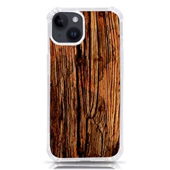 Brown Wooden Texture Iphone 14 Tpu Uv Print Case by nateshop