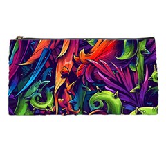 Colorful Floral Patterns, Abstract Floral Background Pencil Case by nateshop