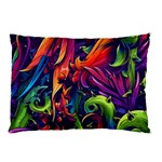 Colorful Floral Patterns, Abstract Floral Background Pillow Case (Two Sides) Front