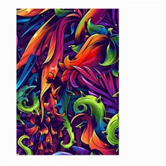 Colorful Floral Patterns, Abstract Floral Background Large Garden Flag (two Sides) by nateshop