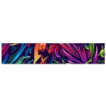 Colorful Floral Patterns, Abstract Floral Background Small Premium Plush Fleece Scarf Front