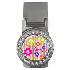 Colorful Flowers Pattern Floral Patterns Money Clips (cz)  by nateshop