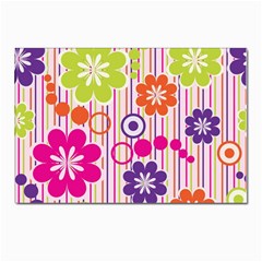 Colorful Flowers Pattern Floral Patterns Postcards 5  X 7  (pkg Of 10)