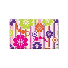 Colorful Flowers Pattern Floral Patterns Sticker Rectangular (100 Pack) by nateshop