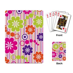 Colorful Flowers Pattern Floral Patterns Playing Cards Single Design (rectangle) by nateshop