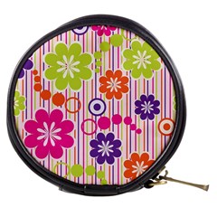 Colorful Flowers Pattern Floral Patterns Mini Makeup Bag by nateshop