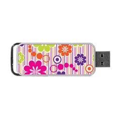 Colorful Flowers Pattern Floral Patterns Portable Usb Flash (two Sides) by nateshop