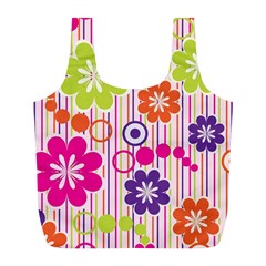 Colorful Flowers Pattern Floral Patterns Full Print Recycle Bag (l) by nateshop