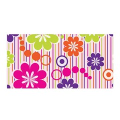 Colorful Flowers Pattern Floral Patterns Satin Wrap 35  X 70  by nateshop