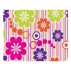 Colorful Flowers Pattern Floral Patterns Premium Plush Fleece Blanket (large) by nateshop