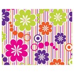 Colorful Flowers Pattern Floral Patterns Premium Plush Fleece Blanket (Medium) 60 x50  Blanket Front