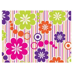 Colorful Flowers Pattern Floral Patterns Two Sides Premium Plush Fleece Blanket (extra Small) by nateshop