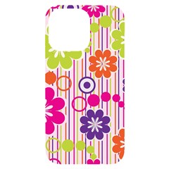 Colorful Flowers Pattern Floral Patterns Iphone 14 Pro Max Black Uv Print Case