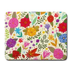 Colorful Flowers Pattern, Abstract Patterns, Floral Patterns Small Mousepad