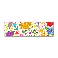 Colorful Flowers Pattern, Abstract Patterns, Floral Patterns Sticker Bumper (100 pack)