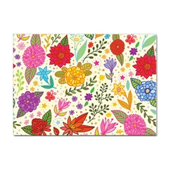 Colorful Flowers Pattern, Abstract Patterns, Floral Patterns Sticker A4 (100 pack)