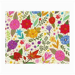 Colorful Flowers Pattern, Abstract Patterns, Floral Patterns Small Glasses Cloth