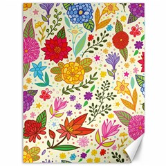 Colorful Flowers Pattern, Abstract Patterns, Floral Patterns Canvas 36  x 48 