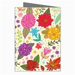 Colorful Flowers Pattern, Abstract Patterns, Floral Patterns Greeting Card Right