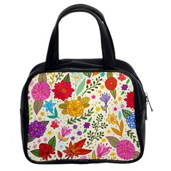 Colorful Flowers Pattern, Abstract Patterns, Floral Patterns Classic Handbag (Two Sides)