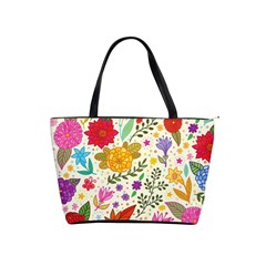 Colorful Flowers Pattern, Abstract Patterns, Floral Patterns Classic Shoulder Handbag