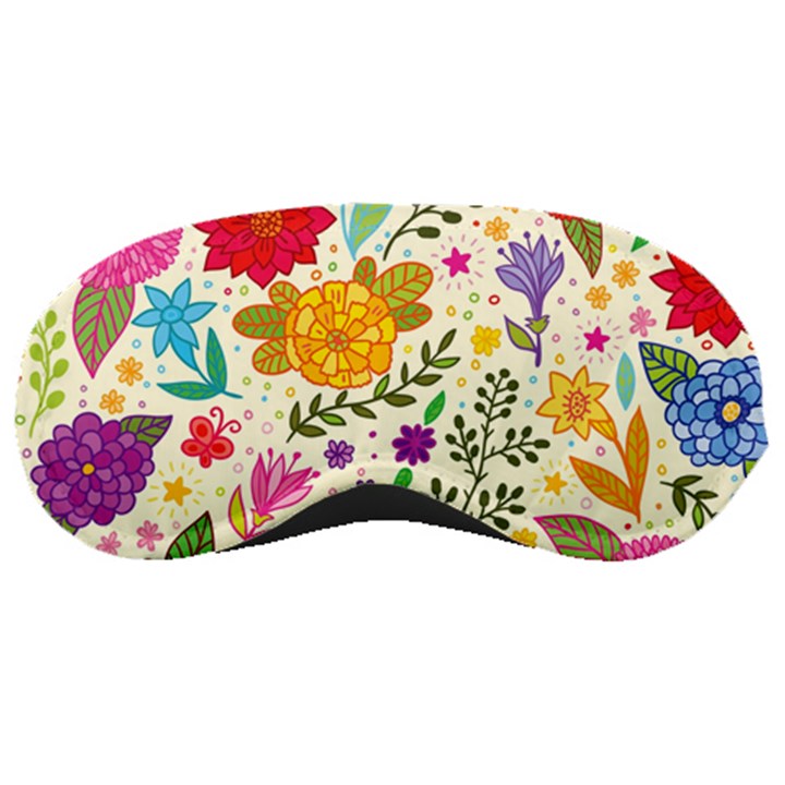 Colorful Flowers Pattern, Abstract Patterns, Floral Patterns Sleep Mask