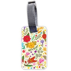 Colorful Flowers Pattern, Abstract Patterns, Floral Patterns Luggage Tag (two sides)