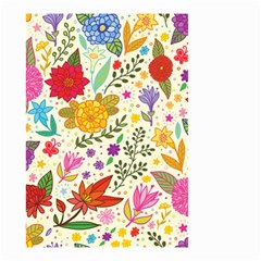 Colorful Flowers Pattern, Abstract Patterns, Floral Patterns Small Garden Flag (Two Sides)