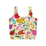 Colorful Flowers Pattern, Abstract Patterns, Floral Patterns Full Print Recycle Bag (S) Front