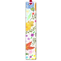 Colorful Flowers Pattern, Abstract Patterns, Floral Patterns Large Book Marks by nateshop