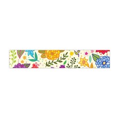 Colorful Flowers Pattern, Abstract Patterns, Floral Patterns Premium Plush Fleece Scarf (Mini)