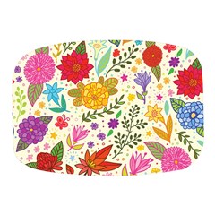 Colorful Flowers Pattern, Abstract Patterns, Floral Patterns Mini Square Pill Box