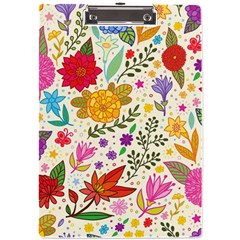 Colorful Flowers Pattern, Abstract Patterns, Floral Patterns A4 Acrylic Clipboard