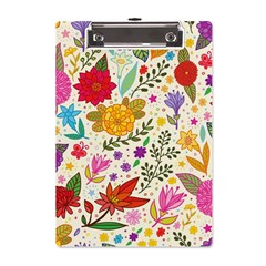 Colorful Flowers Pattern, Abstract Patterns, Floral Patterns A5 Acrylic Clipboard