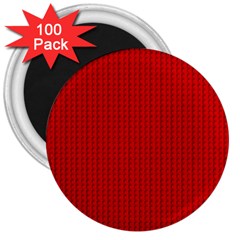 Ed Lego Texture Macro, Red Dots Background, Lego, Red 3  Magnets (100 Pack) by nateshop