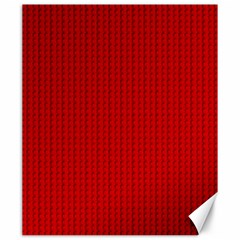 Ed Lego Texture Macro, Red Dots Background, Lego, Red Canvas 20  X 24  by nateshop