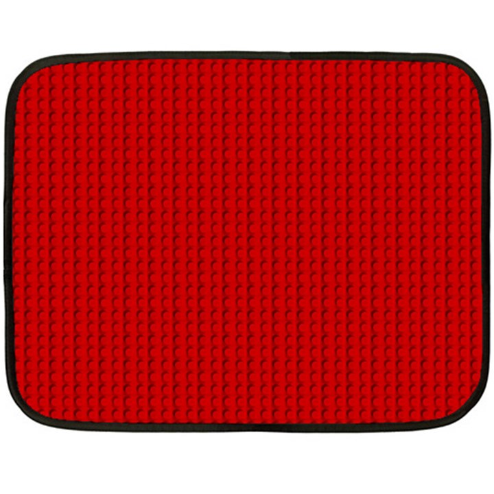 Ed Lego Texture Macro, Red Dots Background, Lego, Red Two Sides Fleece Blanket (Mini)