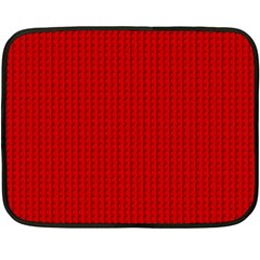 Ed Lego Texture Macro, Red Dots Background, Lego, Red Two Sides Fleece Blanket (mini) by nateshop